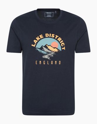Mountain Warehouse Mens Mountain Warehouse Mens Lake District Short-Sleeved T-Shirt - Navy - Size: 38