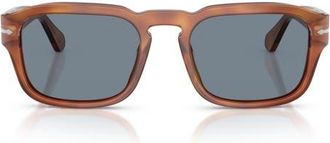 Persol 56mm Pillow Sunglasses in Terra Di Siena /Light Blue at Nordstrom