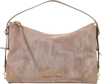 Love Moschino Grote Tas - Dames - Schoudertassen - Beige - ONE Size - Polyester - Tassen
