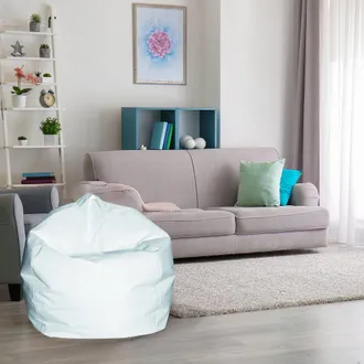 Talamo Italia Dmora Puf Elegante, Color Blanco, Medidas 65 X 50 X 65 Cm, Con Embalaje Reforzado