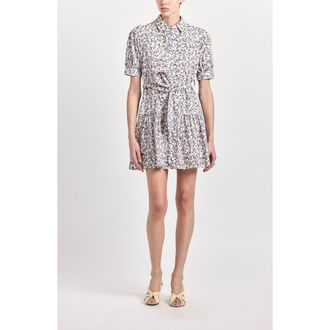 Derek Lam Luma Leopard Shirtdress in Blue Multi at Nordstrom Rack, Size 00