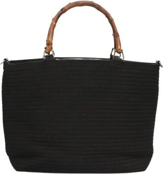 Gucci Pre-owned Bamboo tote bag - Dames - Vintage Handtas - Zwart - ONE Size - Leer - Vintage