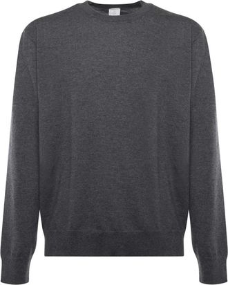 Eleventy Rondgebreide knitwear - Heren - Ronde hals truien - Grijs - M - Kasjmier - Truien & Vesten