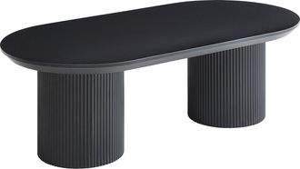 Vente-Unique Mesa de centro de MDF - Negro - LORIMILA