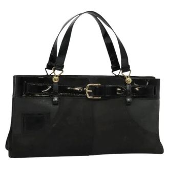 Dior Pre-owned Handbags, female, Black, Size: ONE SIZE Pre-owned Vintage Trotter Canvas Hand Bag