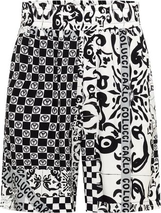 Carlo Colucci Shorts - Moza&iuml;ek Erfenis - Heren - Korte Broeken - Zwart - S - Korte Broeken