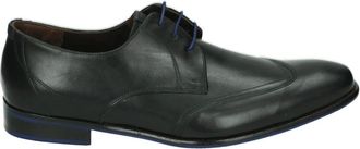 Floris Van Bommel Schoenen, Heren, Zwart, 42 EU, Leer, Zwarte Business Schoenen DE Stijler