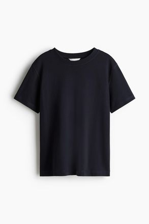 H&M Oversized Baumwoll-T-Shirt - Marineblau