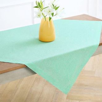 Solino Home Linen Table Throw - Athena, 52 x 52, 52 x 52 in Chambray Aqua at Nordstrom, Size Small