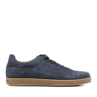 Alberto Gozzi Blue Comfort Lining Lace-Up Suede Sneakers