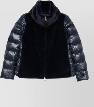 Herno faux fur panel puffer jacket