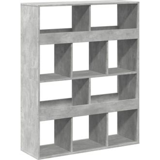 vidaXL Vidaxl - Libreria Grigio Cemento 100x33x125,5 cm in Legno Multistrato