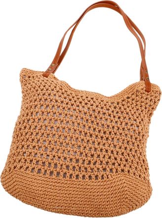 Frcolor Aesthetic Woven Tote Bag for Women Large Capacity Lightweight Beach Handbag Multiuse Travel and Vacation Shoulder Bag for Summer Outings