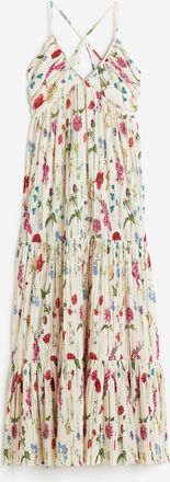 H&M Plissiertes Maxikleid - White