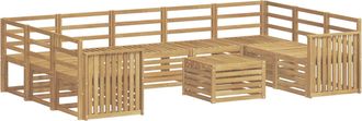 vidaXL Conjunto De Sof&aacute;s De Exterior 10 Uds. Blanco Vidaxl