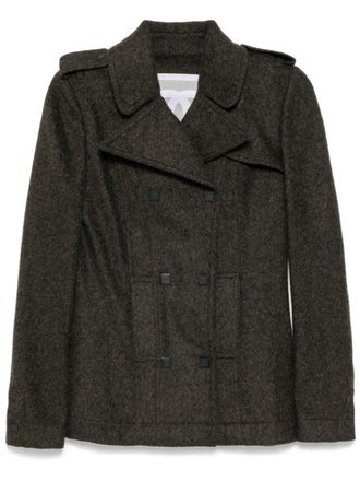 Chanel 2005 double breasted jacket - women - Mohair/Cashmere - 36 - Brown