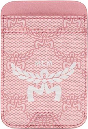 MCM Mini Original Spectrum Diamond Visetos Logo Leather Card Case Holder – Women’s Designer Card Wallet