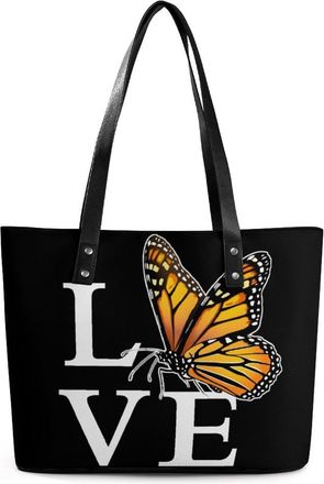 Generic Love Monarch Butterfly Tote Bags for Women Cute Shoulder Purses Handbags