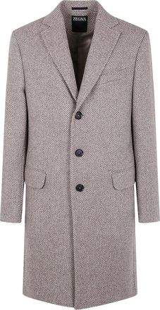 Ermenegildo Zegna Cappotto con revers a lancia - Toni neutri
