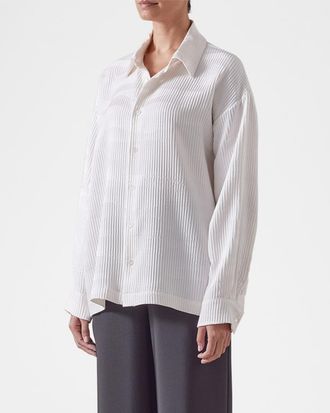 Eskandar Slim Shirt With Collar (Regular Length)