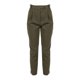 Patrizia Pepe Pantalones rectos tobilleros - Trousers - Mujer - Verde - M