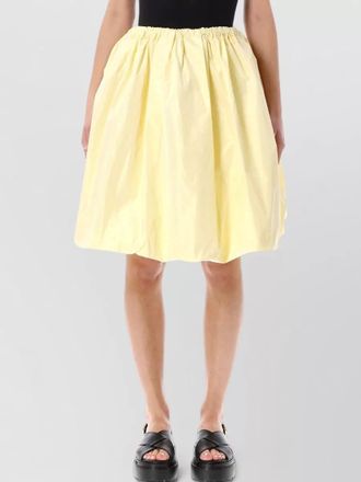 Prada technical taffeta skirt gathered waist