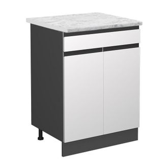 Vicco Mueble Bajo De Cocina R-line, Blanco, 80 Cm M&aacute;rmol Ap