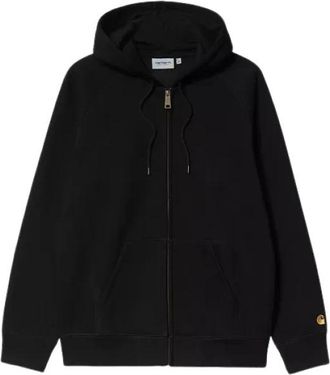 Carhartt Work in Progress Zip-through Sweatshirt - Heren - Vesten met rits - Zwart - M - Katoen - Hoodies & sweatvesten