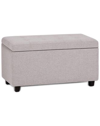 Simpli Home Cosmopolitan 34In Transitional Rectangle Storage Ottoman