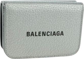 Balenciaga Pre-owned Wallets, female, Gray, Size: ONE SIZE Pre-owned Vintage Trifold Wallet