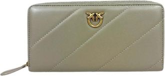 Pinko Grote Portemonnee met Ritssluiting - Dames - Portefeuilles - Grijs - ONE Size - Accessoires