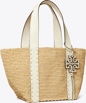 Tory Burch Womens Small Straw Tote, One Size