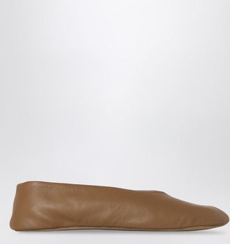 The Row Brown Stella leather mule