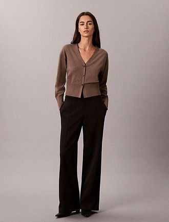 Calvin Klein Pantalones De Pernera Ancha De Punto Doble