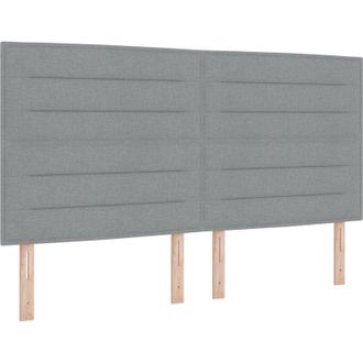 vidaXL Cabecero Con Cabecera Manual Gris Claro 180 Cm Tela Vidaxl