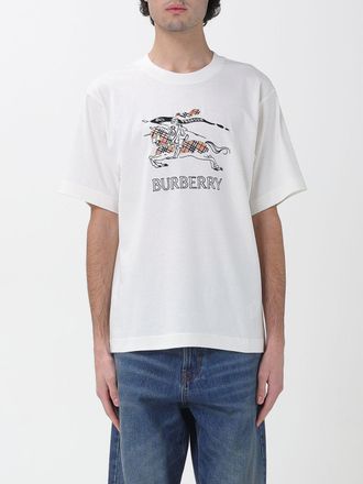 Burberry T-shirt in cotone con logo Burberry