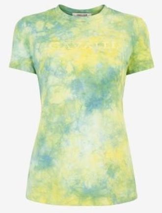 Roberto Cavalli Tie-Dye Print Cotton T-Shirt, Size X-Small