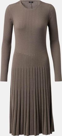 Joseph Abito midi in lana plissé in maglia a coste