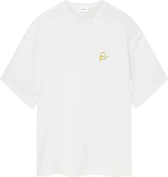 Axel Arigato T-shirt Paper Clip con ricamo - Bianco