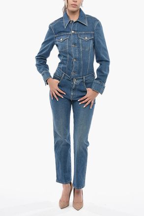 Stella McCartney Jumpsuit in Denim Stretch a Maniche Lunghe Stella McCartney