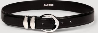 Sandro Smooth leather belt