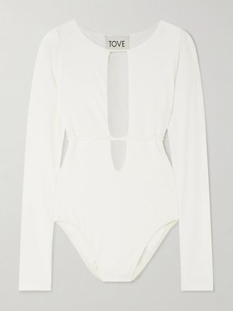 Tove Body Cut-out In Cr&ecirc;pe Stretch Jennifer - Bianco