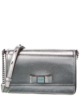 Kate Spade New York Kate Spade New York Morgan Bow Embellished Metallic Leather Flap Chain Wallet