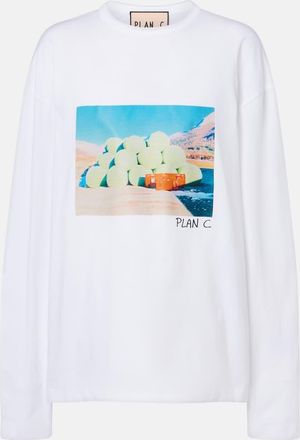 Plan C Printed cotton jersey T-shirt