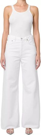 A Gold E Dame High Rise Wide Leg Jeans In Milkshake