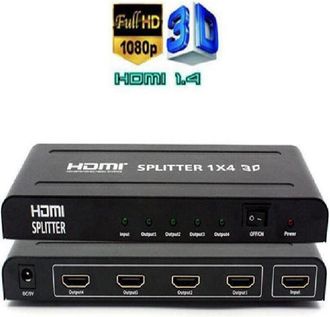 Trade Shop Trade Shop - Splitter 4 Hdmi 1.4 Full Hd 1080p 3d 4 Uscite En La Resoluci&oacute;n De Switch