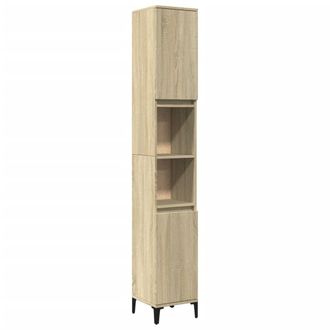 vidaXL Armario De Ba&ntilde;o Madera Contrachapada Roble Sonoma 30x30x190 Cm Vidaxl
