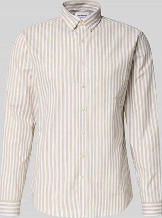 Lindbergh Lindbergh Relaxed Fit Freizeithemd mit Button-Down-Kragen in Sand, Gr&ouml;&szlig;e XXXL