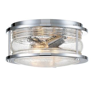 Netlighting Kichler Ashland Bay Bathroom Ceiling Light Polished Chrome IP44 in Grey