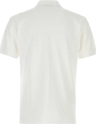 Comme Des Gar&ccedil;ons Mens Red Emblem Polo Shirt White Cotton